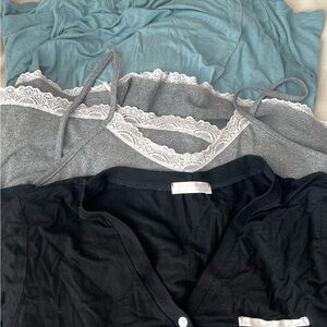 Black, Gray, and Blue Pajama sets